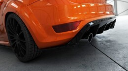Heck Ansatz Diffusor für Ford Focus ST Mk2 FL schwarz Hochglanz