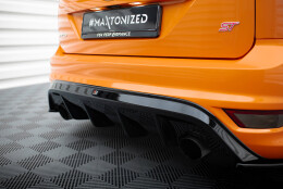 Heck Ansatz Diffusor passend für Ford Focus ST Mk2 FL schwarz Hochglanz