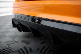Heck Ansatz Diffusor passend für Ford Focus ST Mk2 FL schwarz Hochglanz