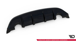 Heck Ansatz Diffusor passend für Ford Focus ST Mk2 FL schwarz Hochglanz