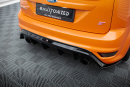 Street+ Heck Ansatz Diffusor passend für Ford Focus ST Mk2 FL schwarz Hochglanz