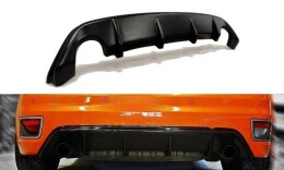 Heck Ansatz Diffusor passend für Ford Focus ST Mk2 schwarz Hochglanz