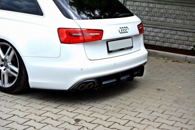 Heckschürze passend für & Heck Ansatz Flaps Diffusor passend für Audi A6 S-Line C7 (auspuffendrohr 1x2)
