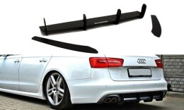 Heckschürze passend für & Heck Ansatz Flaps Diffusor passend für Audi A6 S-Line C7 (auspuffendrohr 1x2)