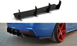 Heck Ansatz Diffusor passend für Heckschürze passend für & Heck Ansatz Flaps Diffusor passend für BMW 4er Coupe / Gran Coupe / Cabrio M-Paket F32 / F36 / F33