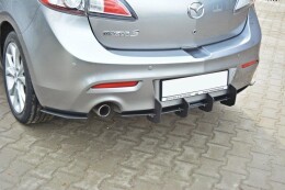 MAZDA 3 MK2 SPORT (vor Facelift) Heck Ansatz Diffusor passend für Heckschürze passend für & Heck Ansatz Flaps Diffusor passend für