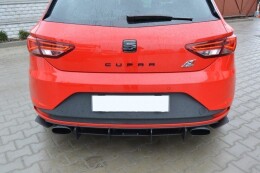 SEAT LEON III CUPRA Heck Ansatz Diffusor passend für Heckschürze passend für & Heck Ansatz Flaps Diffusor passend für
