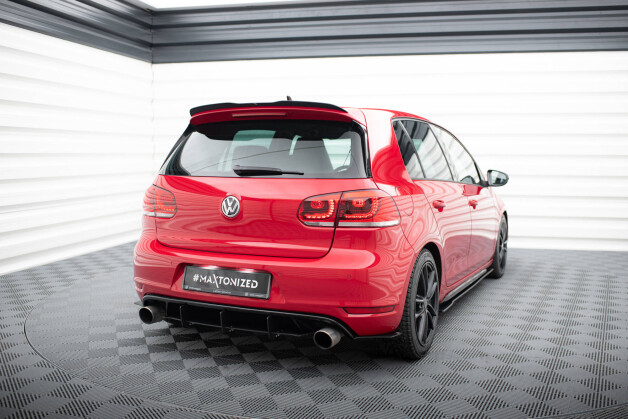 Street Pro Heck Ansatz Diffusor Heckschürze passend für & Street+ Heck Ansatz Flaps passend für VW Golf 6 GTI / 35TH