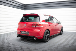 Street Pro Heck Ansatz Diffusor Heckschürze passend für & Street+ Heck Ansatz Flaps passend für VW Golf 6 GTI / 35TH