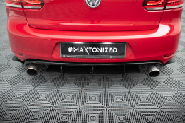 Street Pro Heck Ansatz Diffusor Heckschürze passend für & Street+ Heck Ansatz Flaps passend für VW Golf 6 GTI / 35TH