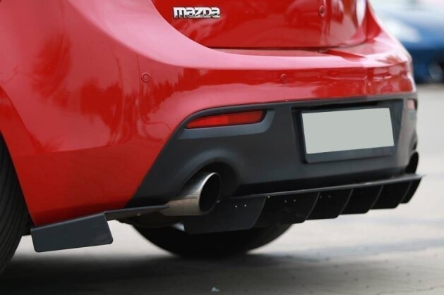 Heck Ansatz Diffusor passend für Heckschürze passend für MAZDA 3 MK2 MPS