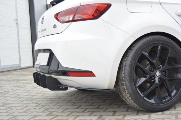 Heck Ansatz Diffusor passend für Heckschürze passend für SEAT LEON III FR