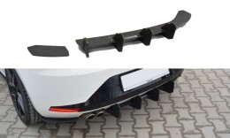 Heck Ansatz Diffusor passend für Heckschürze passend für SEAT LEON III FR