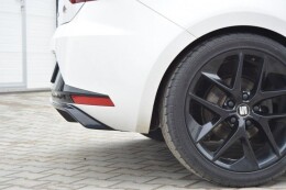 Heck Ansatz Diffusor passend für SEAT LEON III FR schwarz Hochglanz