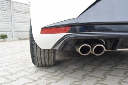 Heck Ansatz Diffusor passend für SEAT LEON III FR schwarz Hochglanz