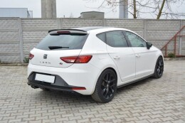 Heck Ansatz Diffusor passend für SEAT LEON III FR schwarz Hochglanz