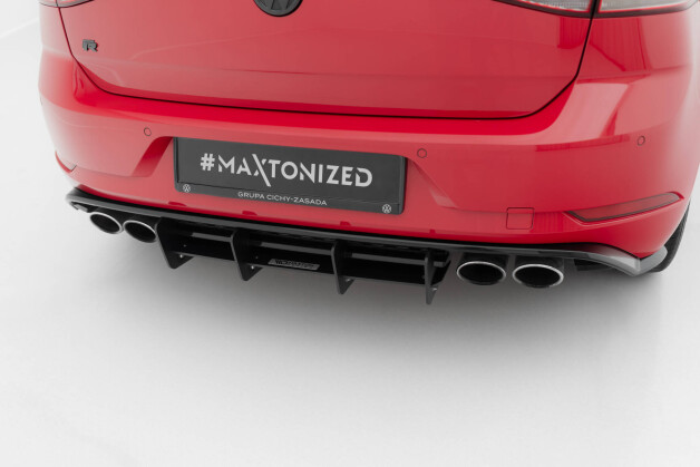 Heck Ansatz Diffusor passend für Heckschürze passend für VW Golf R Mk7 Facelift