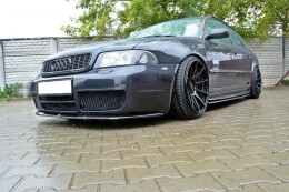 Cup Spoilerlippe Front Ansatz passend für AUDI S4 B5 schwarz Hochglanz