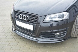 Cup Spoilerlippe Front Ansatz V.1 passend für Audi S3 8P FL schwarz Hochglanz