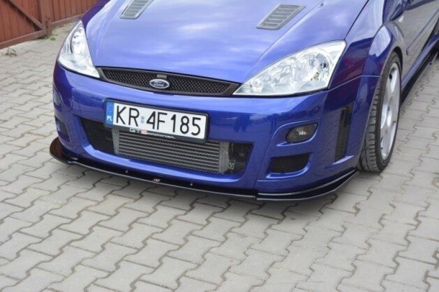 Cup Spoilerlippe Front Ansatz passend für Ford Focus RS Mk1 schwarz Hochglanz