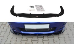 Cup Spoilerlippe Front Ansatz für Ford Focus RS Mk1 schwarz Hochglanz