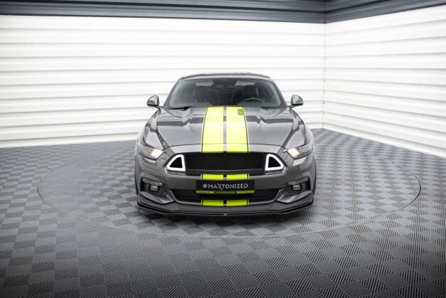 Cup Spoilerlippe Front Ansatz passend für Ford Mustang GT Mk6 schwarz Hochglanz