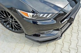 Cup Spoilerlippe Front Ansatz für Ford Mustang GT Mk6 schwarz Hochglanz