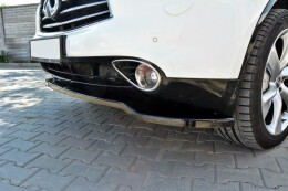 Cup Spoilerlippe Front Ansatz V.1 passend für INFINITI QX70 schwarz Hochglanz