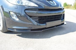 Cup Spoilerlippe Front Ansatz V.2 passend für Peugeot RCZ Mk1 schwarz Hochglanz