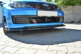 Cup Spoilerlippe Front Ansatz für v.2 Subaru Impreza WRX STI 2009-2011 schwarz Hochglanz