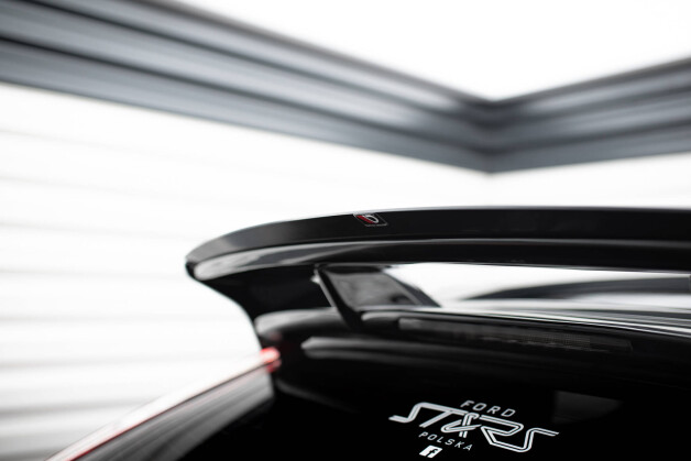 Heck Spoiler Aufsatz Abrisskante passend für Ford Focus RS Mk2 schwarz Hochglanz