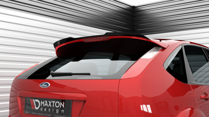Heck Spoiler Aufsatz Abrisskante passend für Ford Focus ST Mk2 Facelift schwarz Hochglanz