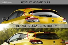 Heck Spoiler Aufsatz Abrisskante für RENAULT MEGANE MK3 RS Trophy / RS Cup schwarz Hochglanz