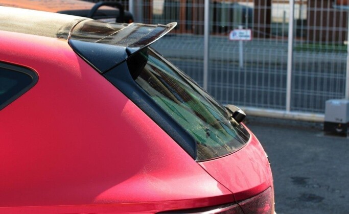 Heck Spoiler Aufsatz Abrisskante für Seat Leon Mk3 Cupra Facelift schwarz Hochglanz