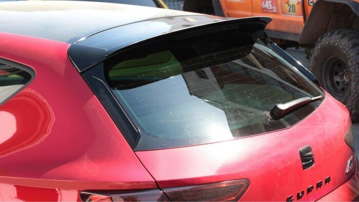 Kaufe 2 Stück ABS-Kunststoff-Fledermaus-Außenspiegelabdeckungen,  Rückspiegelgehäuse, glänzend schwarz, für Seat Leon MK3 MK3.5 2013-2019