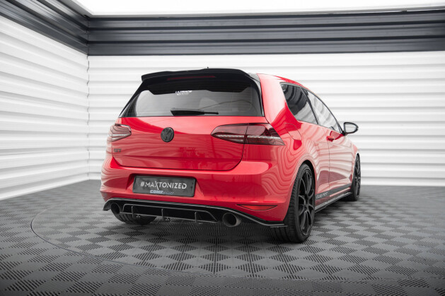 Heck Spoiler Aufsatz Abrisskante V.3 für VW Golf 7 / 7 FL R / R-Line / GTI schwarz Hochglanz