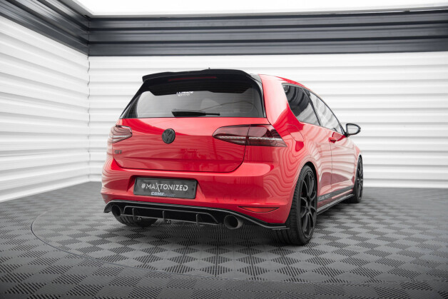 Heck Spoiler Aufsatz Abrisskante V.3 passend für VW Golf 7 / 7 FL R / R-Line / GTI schwarz Hochglanz