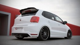 Heck Spoiler Aufsatz Abrisskante passend für VW Polo Mk5 (R WRC Look) schwarz Hochglanz