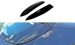 Seitliche Heck Spoiler Aufsätze passend für Opel Astra H (FOR OPC / VXR) schwarz Hochglanz