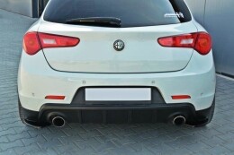 Street+ Heck Ansatz Flaps passend für Alfa Romeo Giulietta Zender schwarz Hochglanz