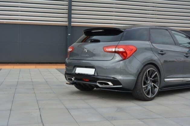 Heck Ansatz Flaps Diffusor für Citroen DS5 schwarz Hochglanz