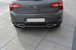 Heck Ansatz Flaps Diffusor für Citroen DS5 schwarz Hochglanz