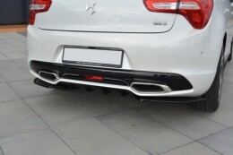 Heck Ansatz Flaps Diffusor für Citroen DS5 schwarz Hochglanz