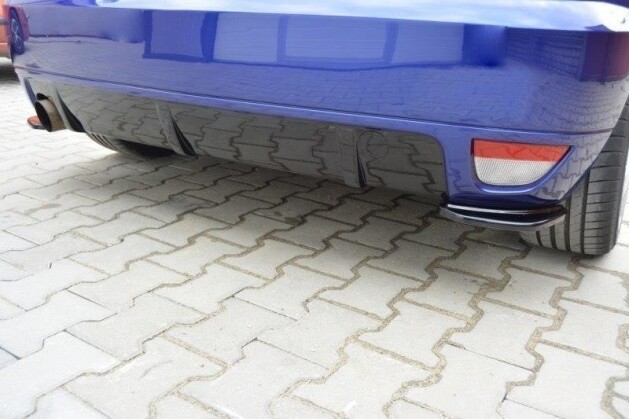 Heck Ansatz Flaps Diffusor für Ford Focus RS Mk1 schwarz Hochglanz