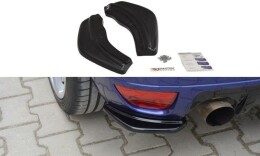 Heck Ansatz Flaps Diffusor passend für Ford Focus RS Mk1 schwarz Hochglanz