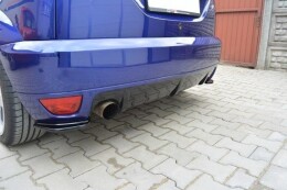 Heck Ansatz Flaps Diffusor passend für Ford Focus RS Mk1 schwarz Hochglanz