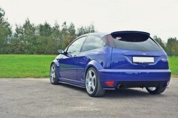 Heck Ansatz Flaps Diffusor passend für Ford Focus RS Mk1 schwarz Hochglanz