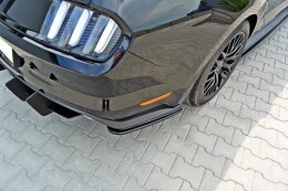 Heck Ansatz Flaps Diffusor für Ford Mustang GT Mk6  schwarz Hochglanz