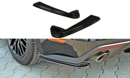 Heck Ansatz Flaps Diffusor passend für Ford Mustang GT Mk6 schwarz Hochglanz