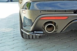 Heck Ansatz Flaps Diffusor passend für Ford Mustang GT Mk6 schwarz Hochglanz